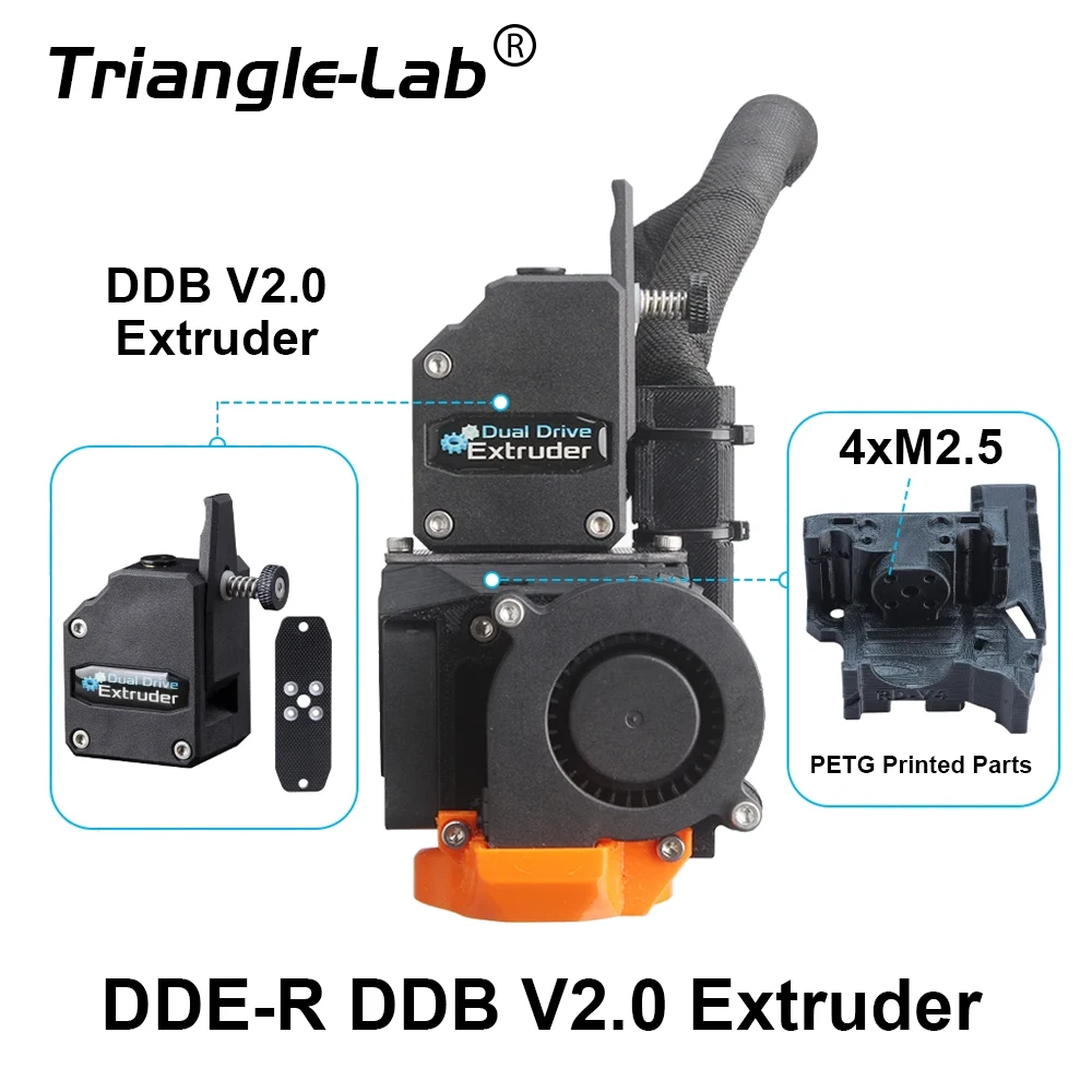 

C Trianglelab DDE-R DDB Direct Drive Extruder For Creality Ender3 CR10 3D Printer Compatible with Dragon Rapido TD6S V6DM Hotend