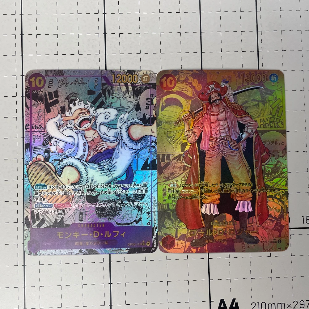 Anime OPCG Collection Card OP05 OP09 Manga SEC Monkey D Luffy Gol D Roger Refractive Color Flash Card Textured Child Gifts