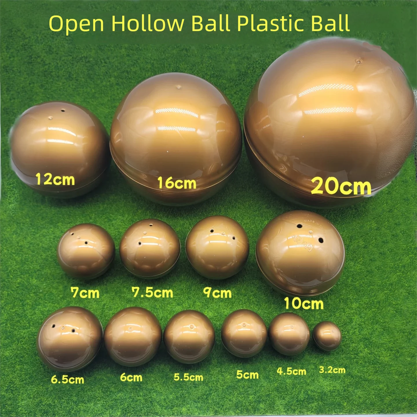 1-20Pcs Plastic Hollow PP Ball Colorful Shell 32-200mm Opening Golden Egg Gift Box Silver Opening Empty Lid Christmas Decoration