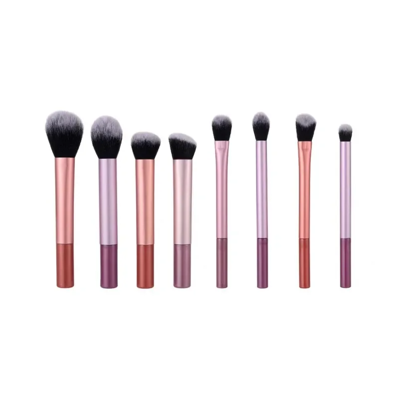 Regalo de Navidad, 8 Uds., Kit de brochas de maquillaje, pelo sintético suave, brochas de maquillaje, base, colorete, sombra de ojos, herramientas de maquillaje cosmético