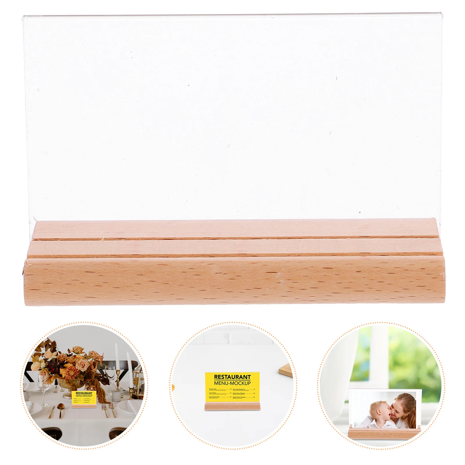 

Menu Display Board Durable Sign Holder Practical Price Label Rack for Restaurant Shop Sign Display Board Menu Showing Stand