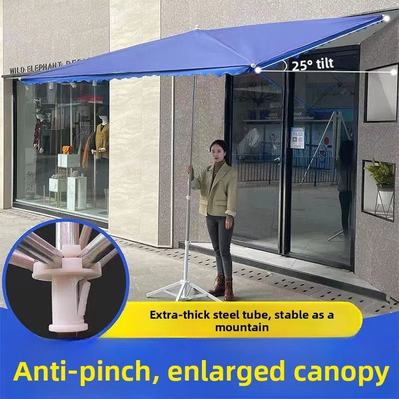 مظلة مطر متينة للاستخدام الخارجي على شكل مثلث لكرسي متحرك مظلة للشمس، متجر بيع مقاوم للطقس، حماية من الشمس، مظلة تجارية كبيرة