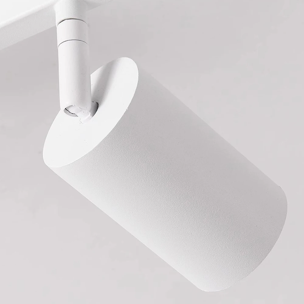 Track Lamp GU10 Holder Adjustable Ceiling Lampshade 2-Wire Rail System Spotlight For Clothing Shop Living Room Home(No Bulb)