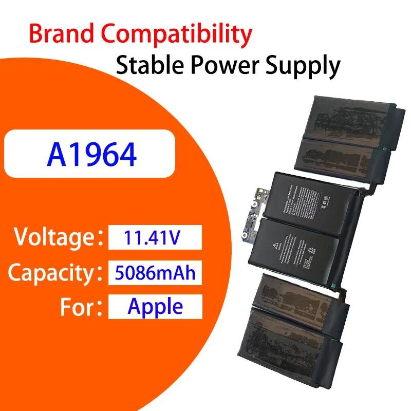 

Safe Stable Replacement Battery For Apple MacBook Pro 13 A1989 2018 A1964 5086mAh 11.41V High Performance Laptop Battery