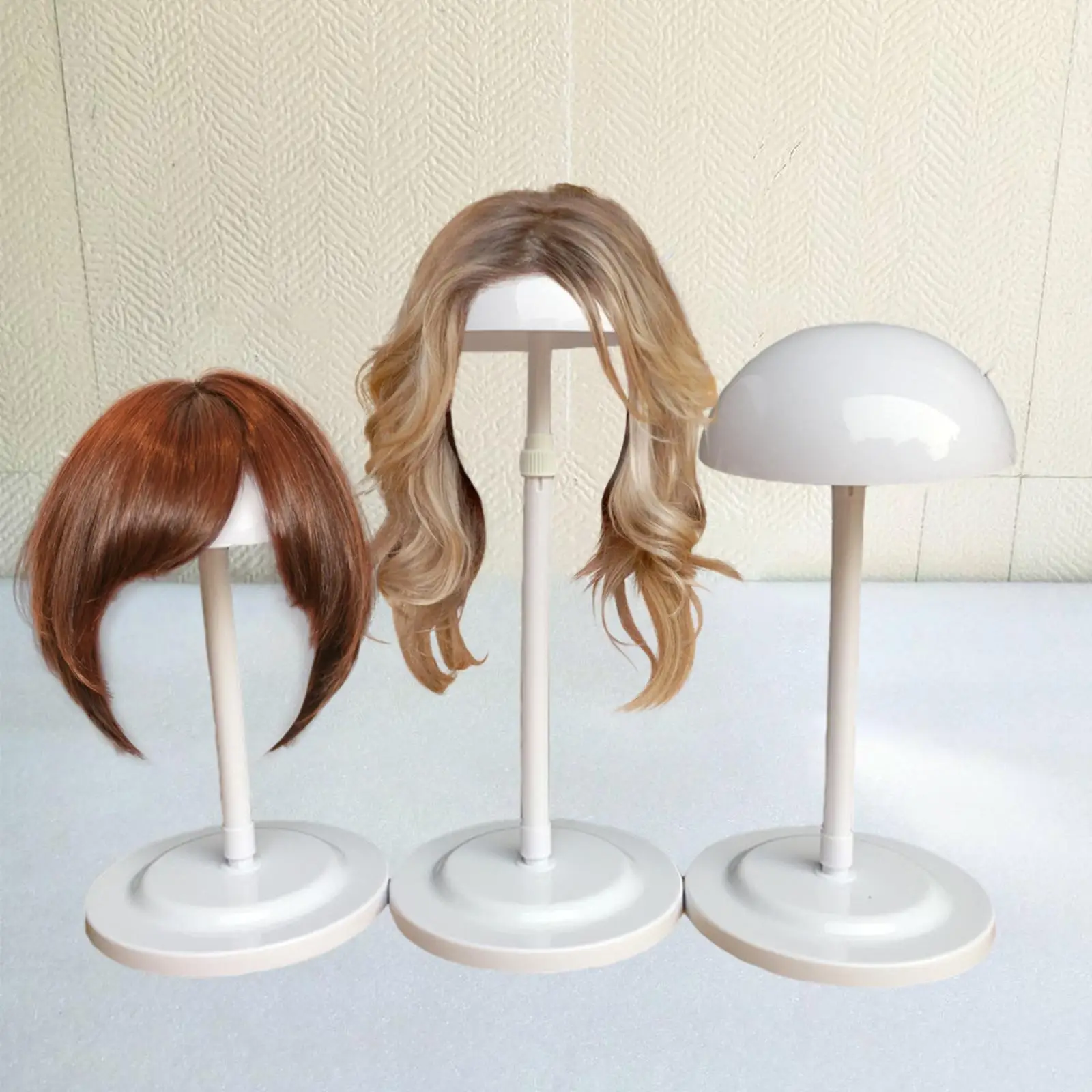 

1 Pcs Wig Head Stand 25-48cm Adjustable Mushroom Top Hat CAPs Display Holder for Styling