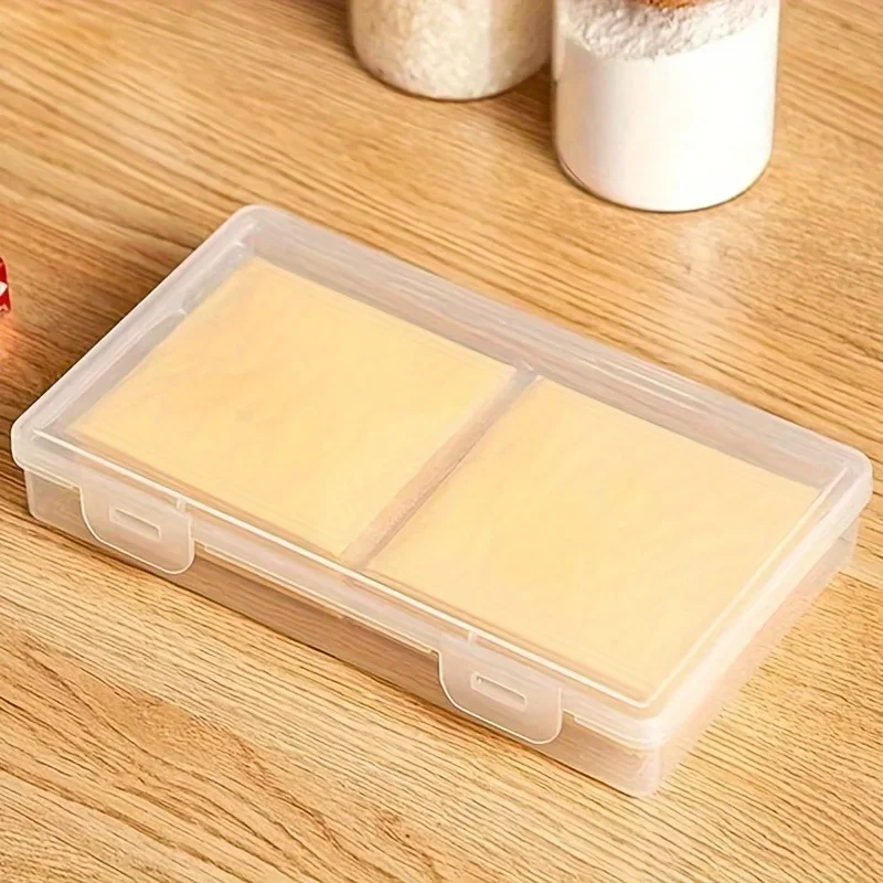 Reusable Cheese Storage Container Portable Transparent Food Seal Box For Cheese Butter Kitchen Organizer