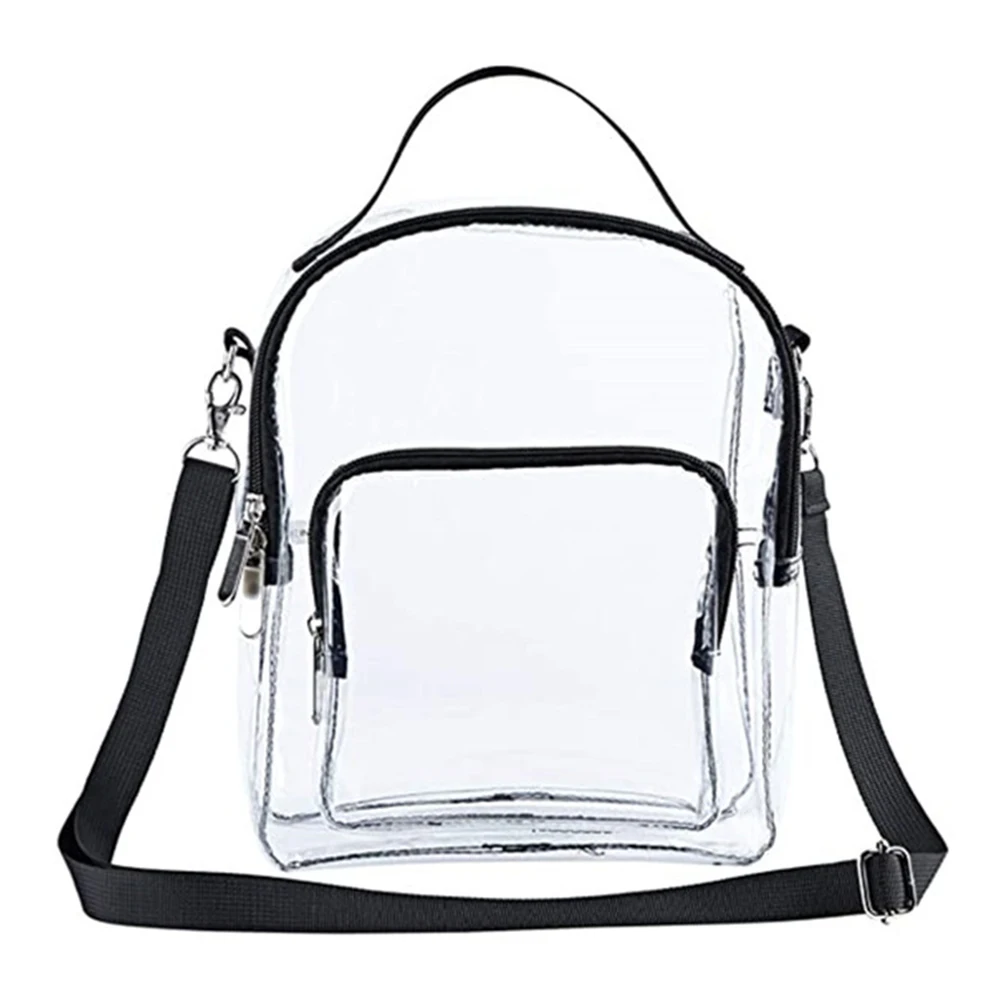 Women Handbags Zipper Shoulder Bags PVC Commuter Hand Bag Transparent Bags for Women Outdoor Shopping Traveling