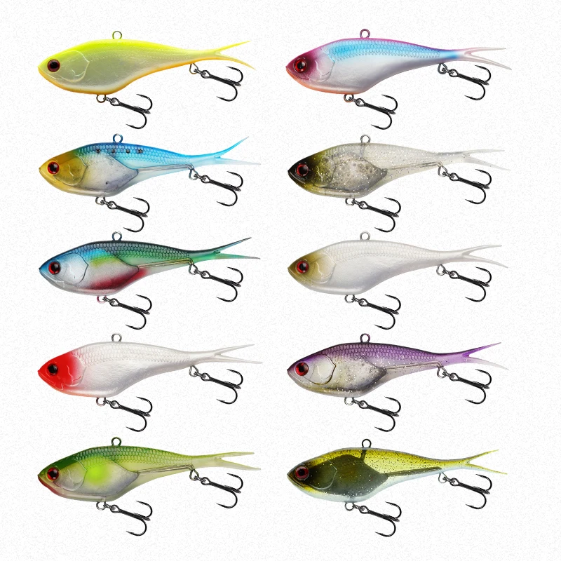 THORFORCE 130MM 60G Soft Plastic  Fishing Lures Sinking Silicone VIB Sinking Crankbaits Spinner Bass  Swimbait  Artificial Bait