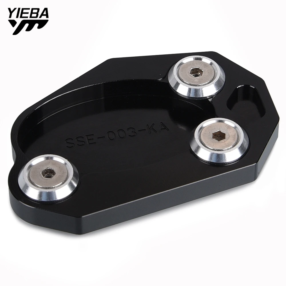 

Motorcycle Accessories Side Stand Enlarger Kickstand Support Plate Pad Parts For Kawasaki VERSYS 650 VERSYS650 2007 2008 2009