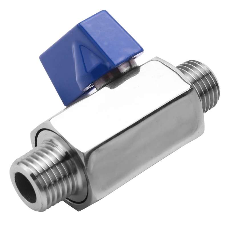 Stainless Steel Ball Valve - 1/4 Inch NPT Thread Male Small Mini Ball Valve (1/4Inch Male&Male)