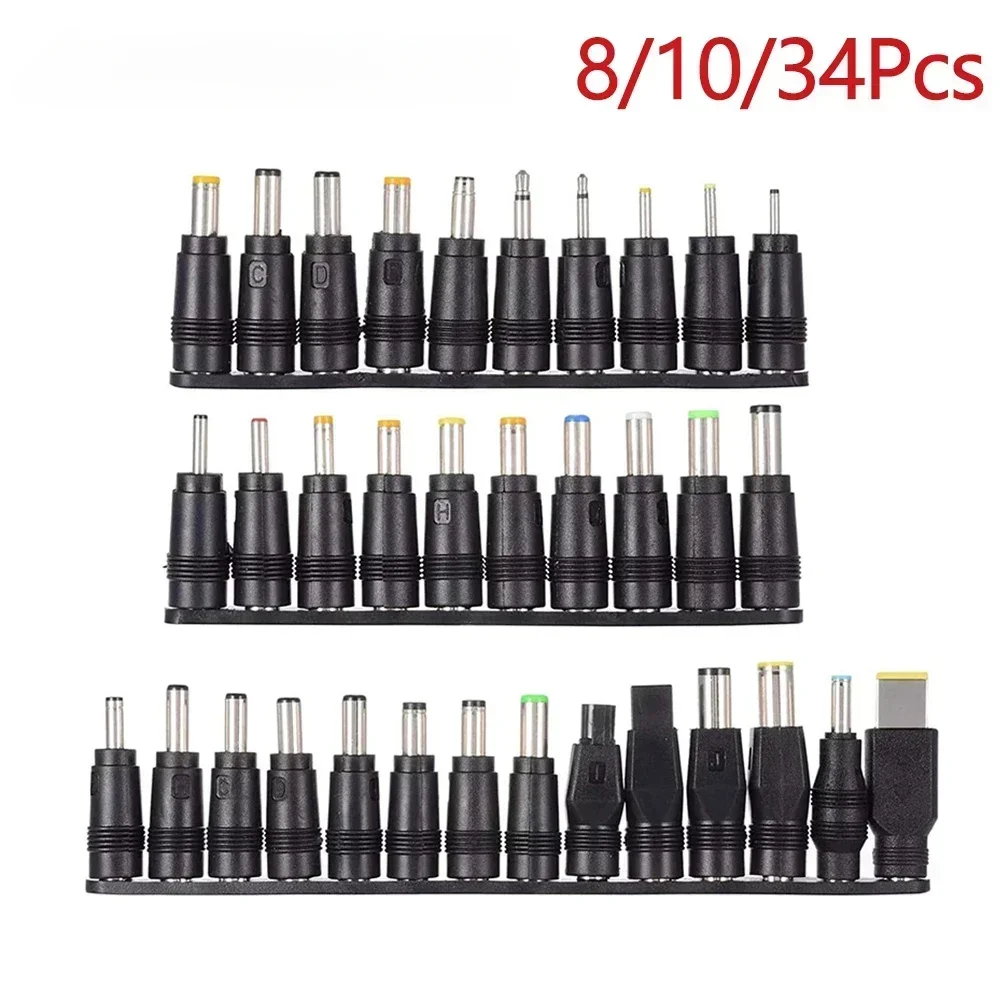 8/10/34PCS Universal 5,5x2,1mm DC AC Power Adapter Tipps Stecker Kit für Thinkpad Laptop netzteil Stecker Jack Sets 8/10PCS