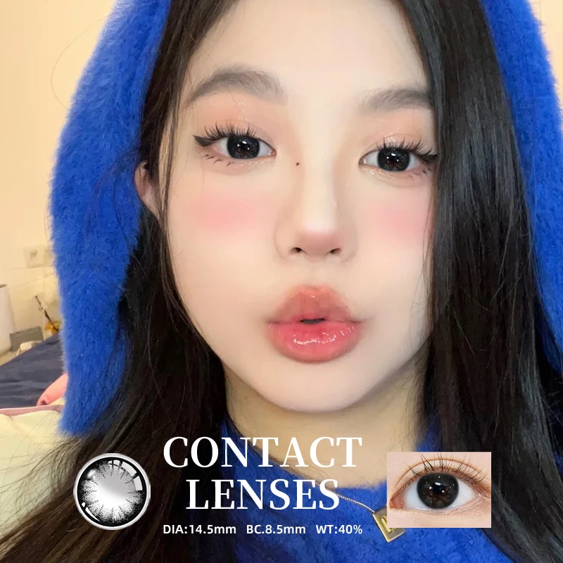 YI TONG NIAN-Lentilles de contact colorées pour femmes, grand diamètre de 14.5mm, beaux grands yeux, maquillage de fête