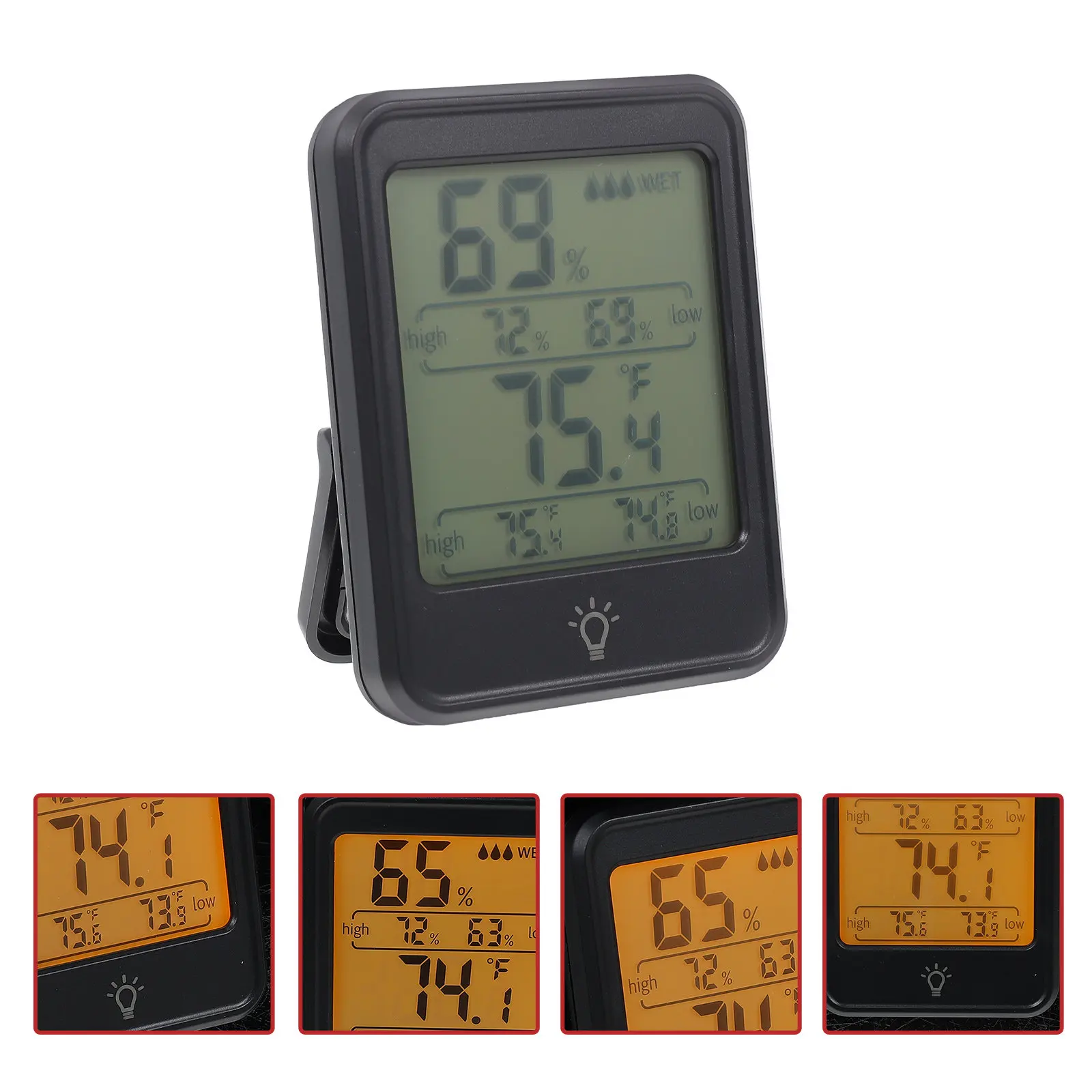 

Digital Hygrometer Electronic Temperature Humidity Meter Indoor Thermometer Magnetic Desktop Monitor Screen Touch Hygrometer
