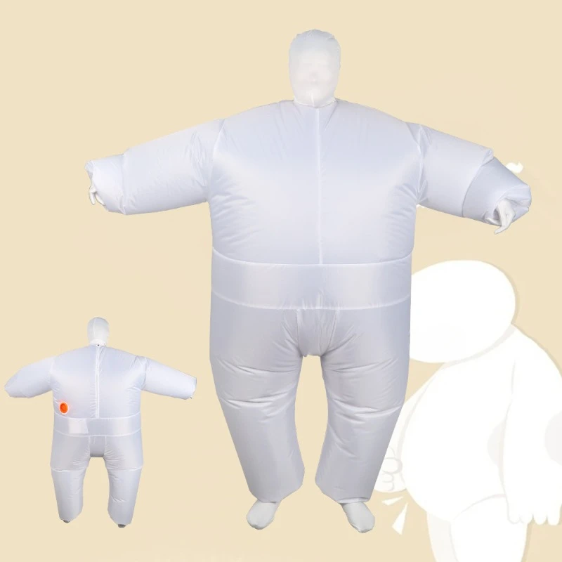 Halloween Inflatable Cosplay Costume Funny Fat Man Clothes Xmas Performance Cartoon Doll Suit White Salmon Inflatable Costumes