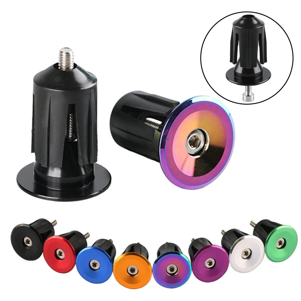 

2 Pcs Mountain Bike HandleBar End Cap Aluminium Alloy Multicolor Road Bicycle Handlebar End Plugs Bicycle Accessories 33x16mm