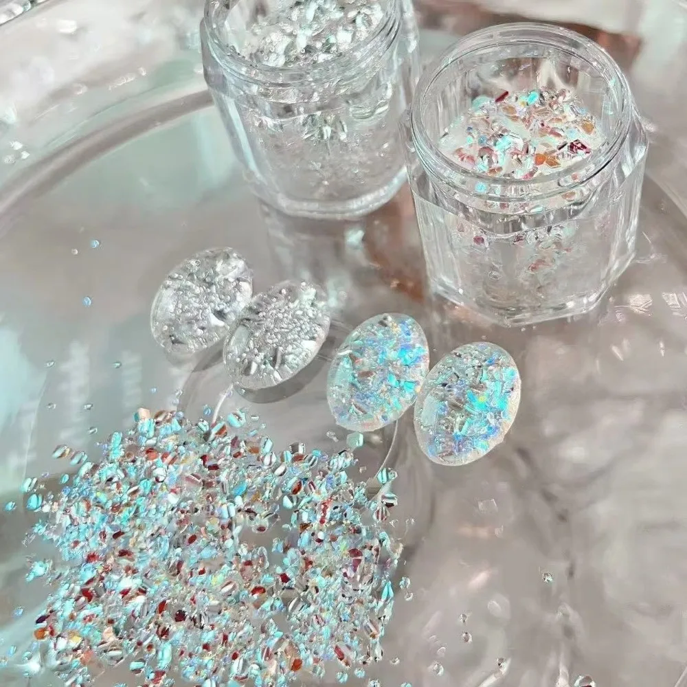 새로운 글리터 네일 아트 스팽글 반짝이는 스팽글 네일 아트 참 네일 아트 DIY 플래시 네일 아트