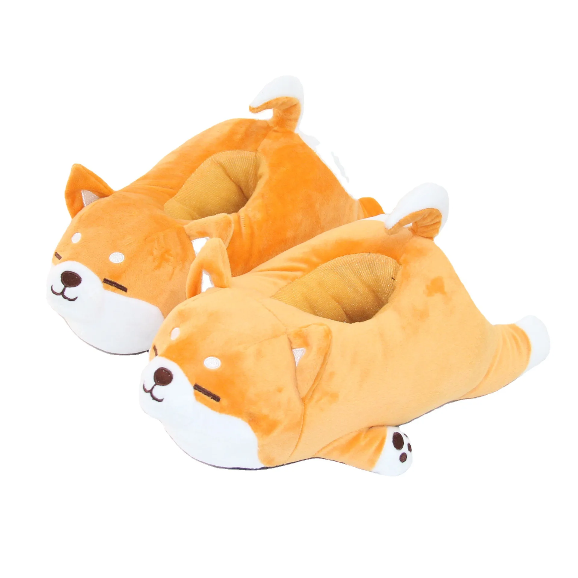 Kawaii 28cm uomo donna divertente pantofola carino Shiba Inu pantofole per cani coppie pantofole da casa in morbido cotone per uso domestico scarpe