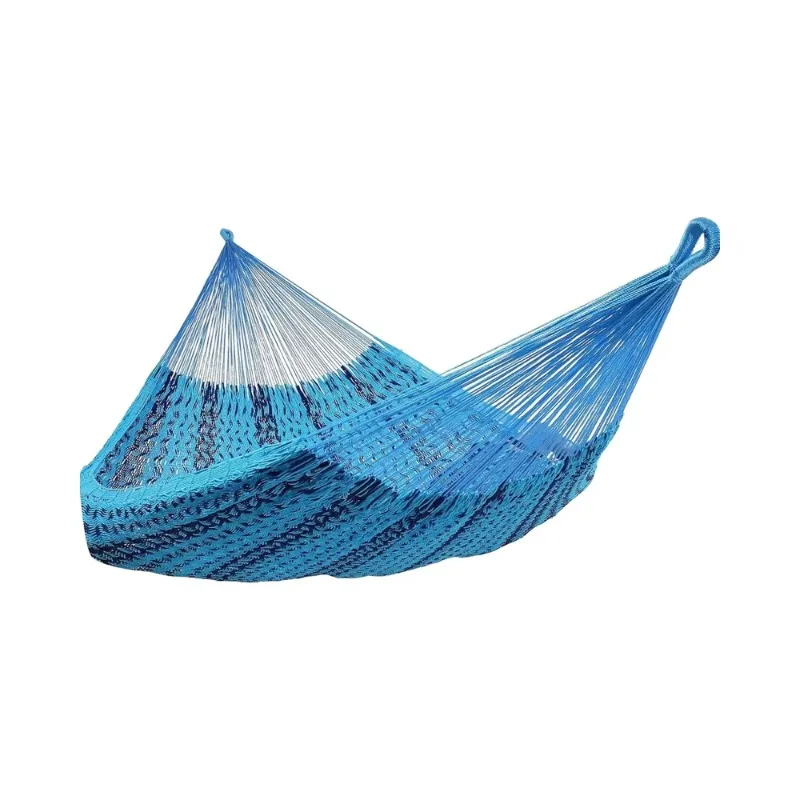 2026 PIOEN 2-Person Mayan Family Hammock Thick Cord With 625-Pound Capacity For Outdoor Furniture, Blue