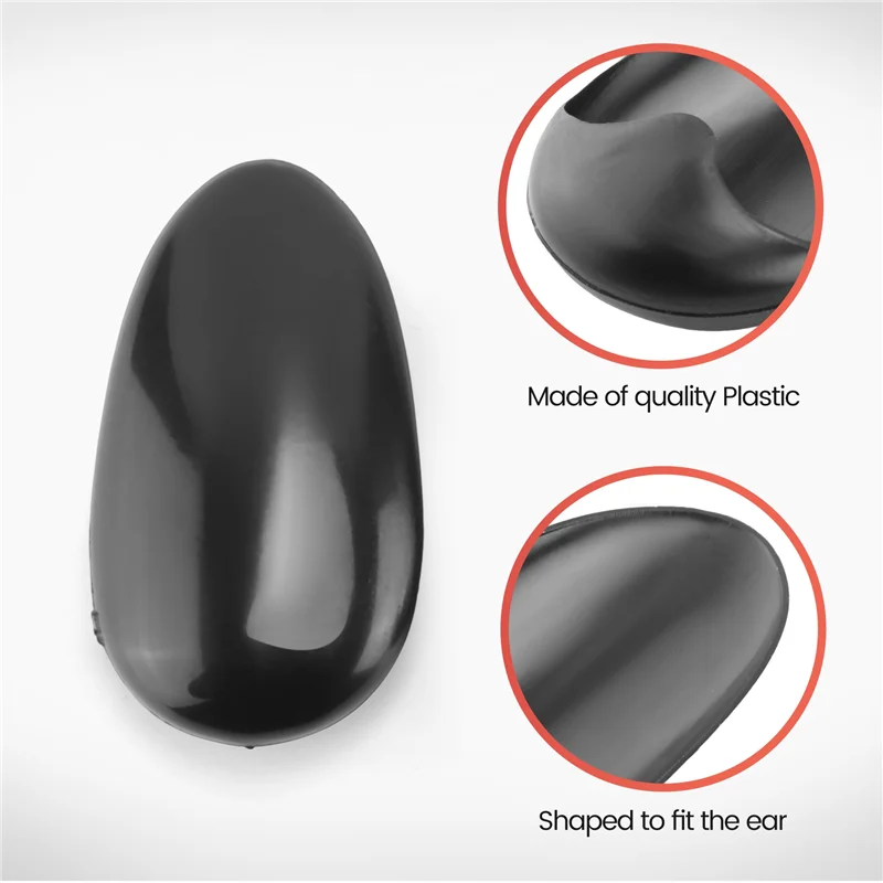 M04K 10쌍 검정색 플라스틱 미용 염색 컬러링 귀 덮개 보호대