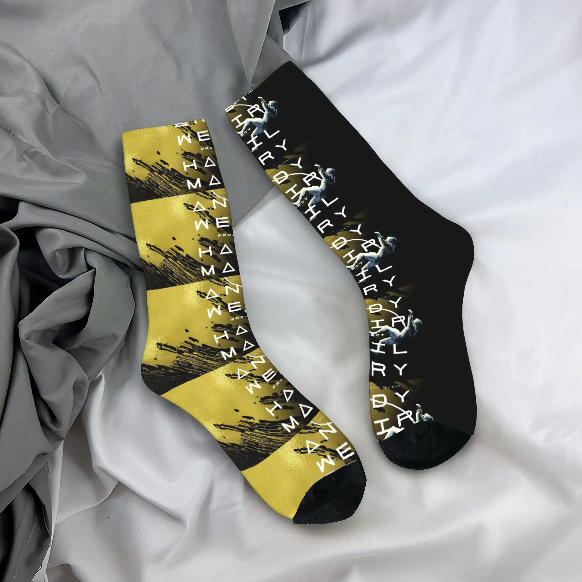 

Happy Funny Men's Socks Casual Project Hail Mary Movie Sock Polyester Sci Fi Novel Sport Women Socks Spring Summer Autumn Winter