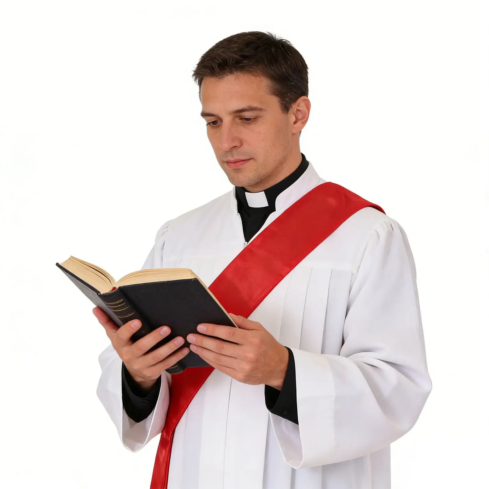 60 Inch Reversible Clergy Stole Plain Wrinkle-Free for Church Minister Pastor Priest Liturgical Ceremonies Religious Services