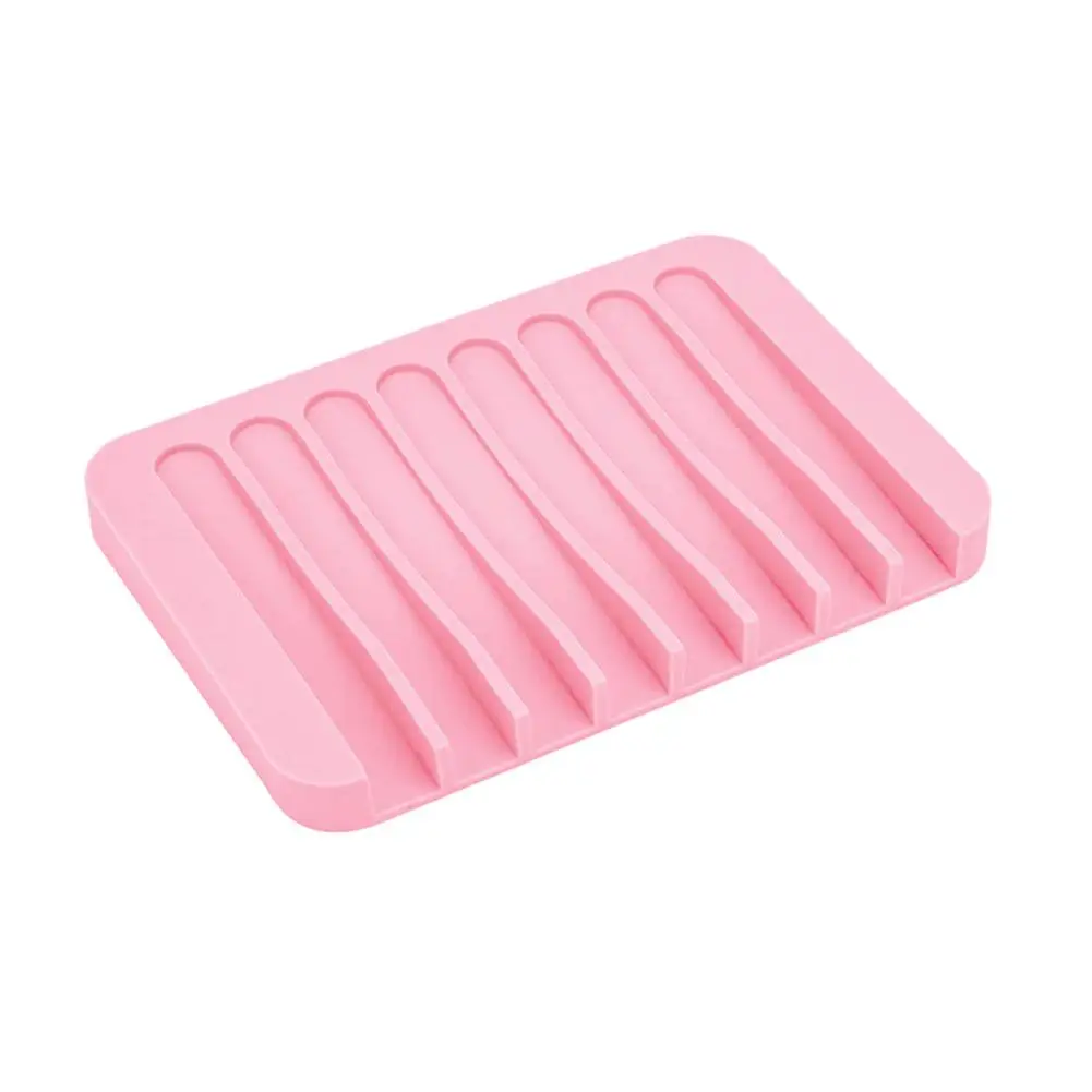 1pcs Soap Rack Silicone Soap Pad Drain Water Box Quality Home And Rack High Soap Soap Storage Furnishings O3h3