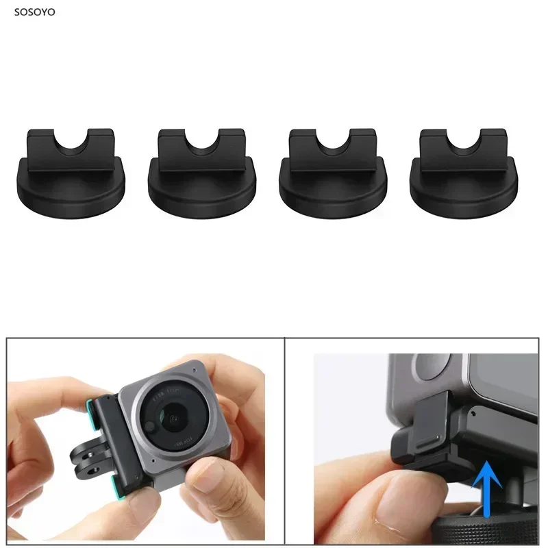 4 pçs fivela de silicone anti-liberação plugue de segurança macio anti-queda capa lock-up para dji ação 5pro/4/3/2 acessórios da câmera