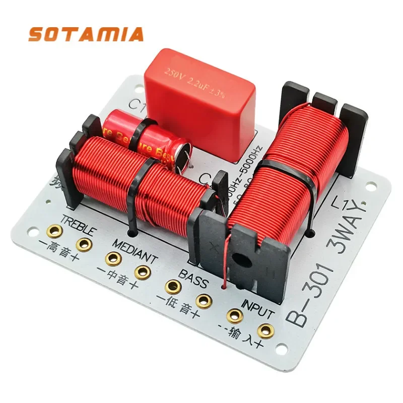 SOTAMIA 1Pcs 150W Active Crossover 3 Way DIY Home Theatre System Filter Three Way Divider Hifi Audio Speaker Crossover Board