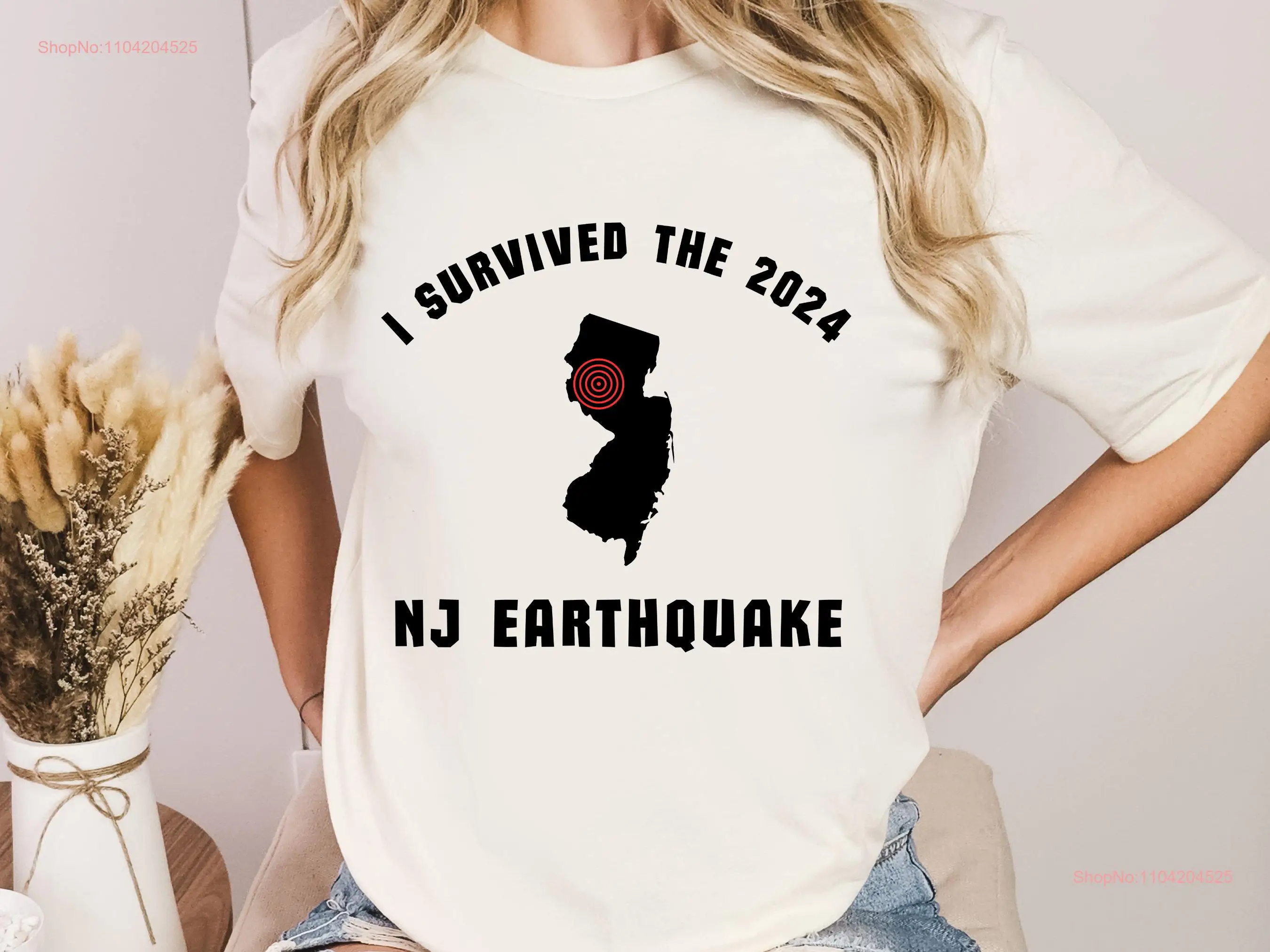 New Jersey earthquake survivor tee shirt I survived the 2024 t NJ earth quake funny gift science teacher