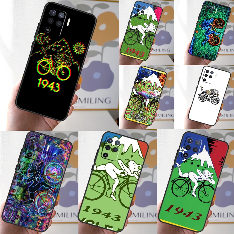 LSD Albert Hofmann Bicycle Day For OPPO A53S A57S A54 A74 A94 A17 A77 A58 A78 A98 A5 A9 A96 A76 A16 A52 A72 A79 A15 Case