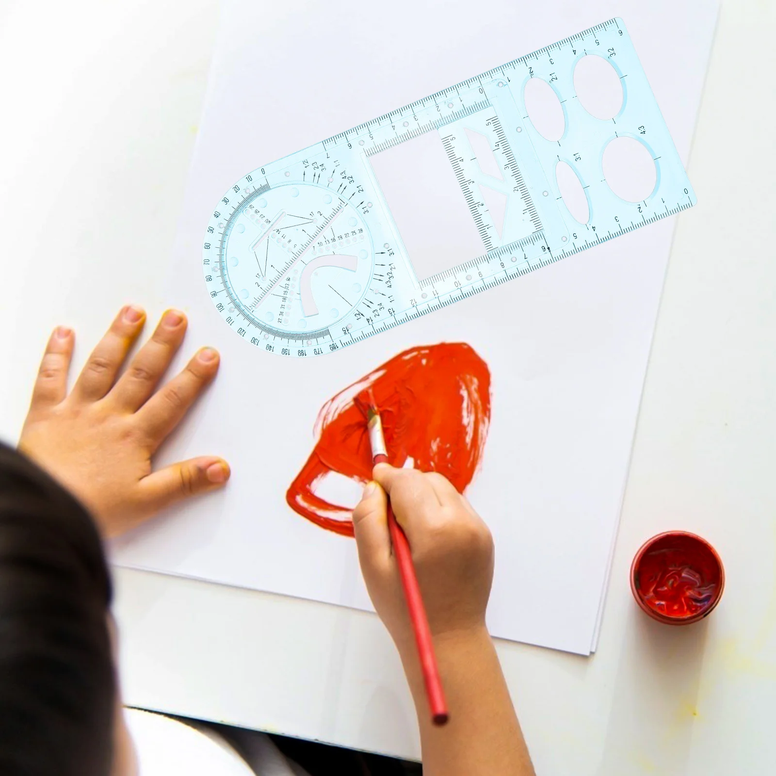 Drawing Ruler Set Plastic Multifunctional Geometric Rulers For Architecture Art Design Drafting Tool Templates