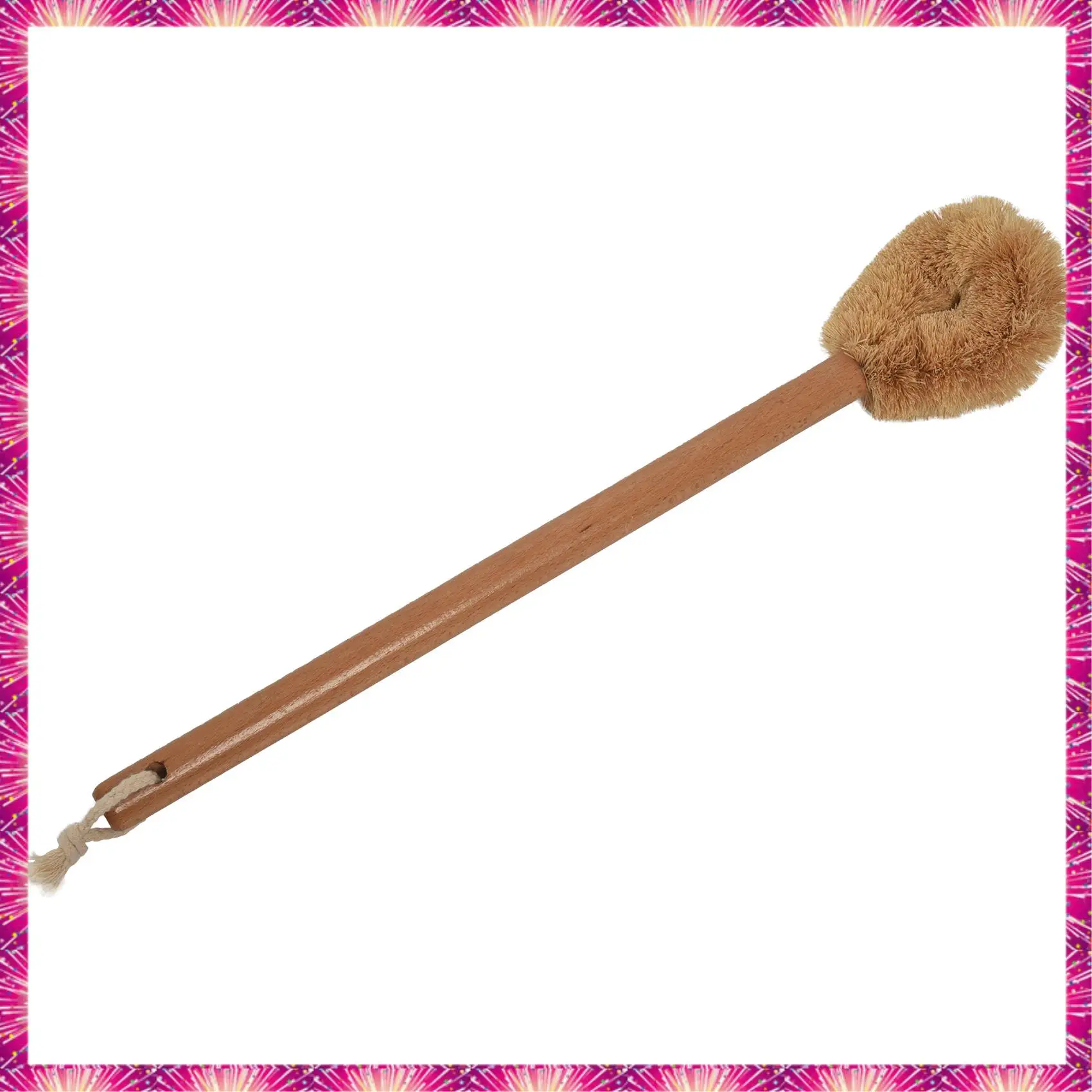 LUWEI Updated Modern Version Toilet Bowl Brush, Natural Coconut Fiber Brush Head And Beechwood Handle For Bathroom Toilet - Stur