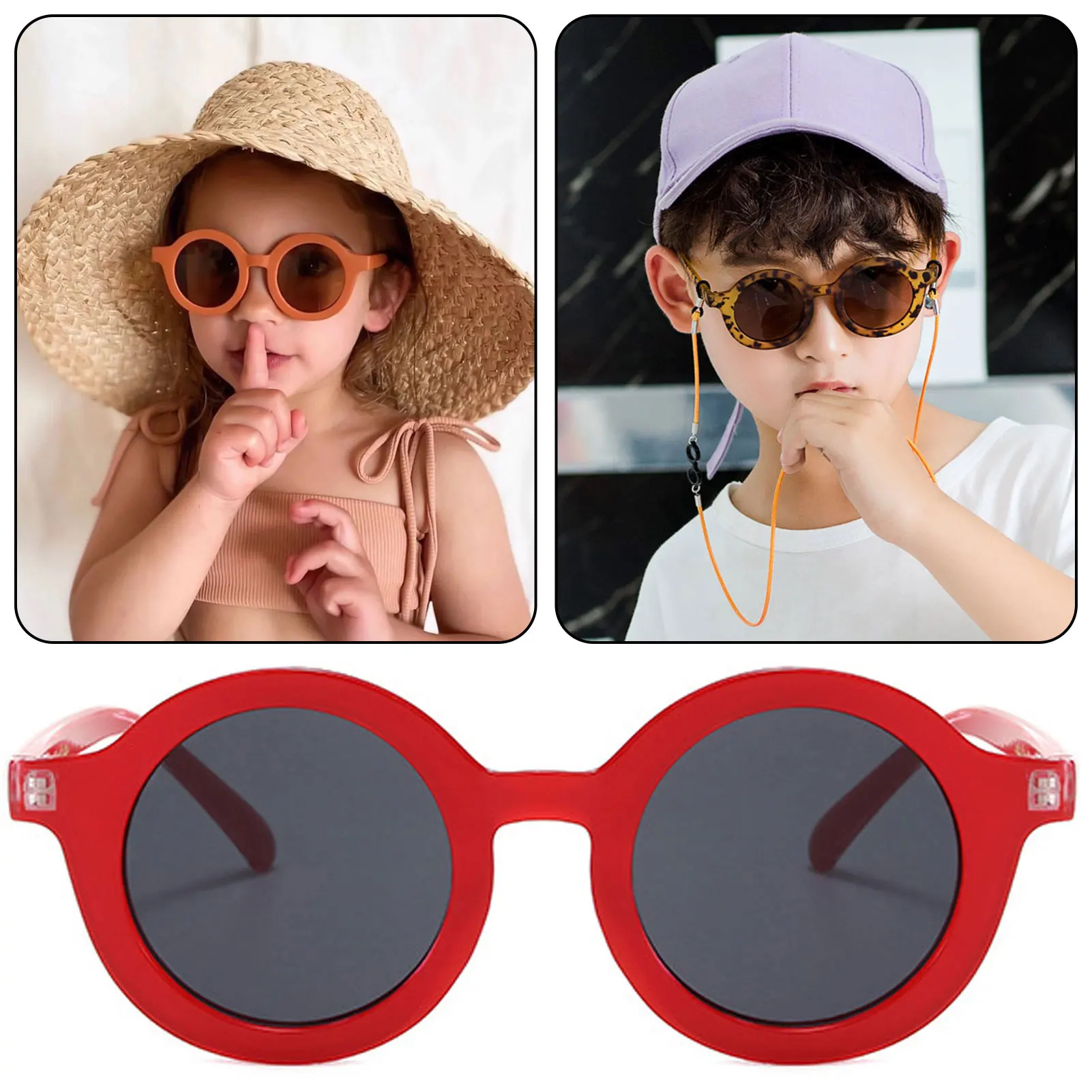 

Stylish Anti Uv Classic Round Children's Sunglasses UV400 Protection Outdoor Fashion Eyewears For Outdoor Play