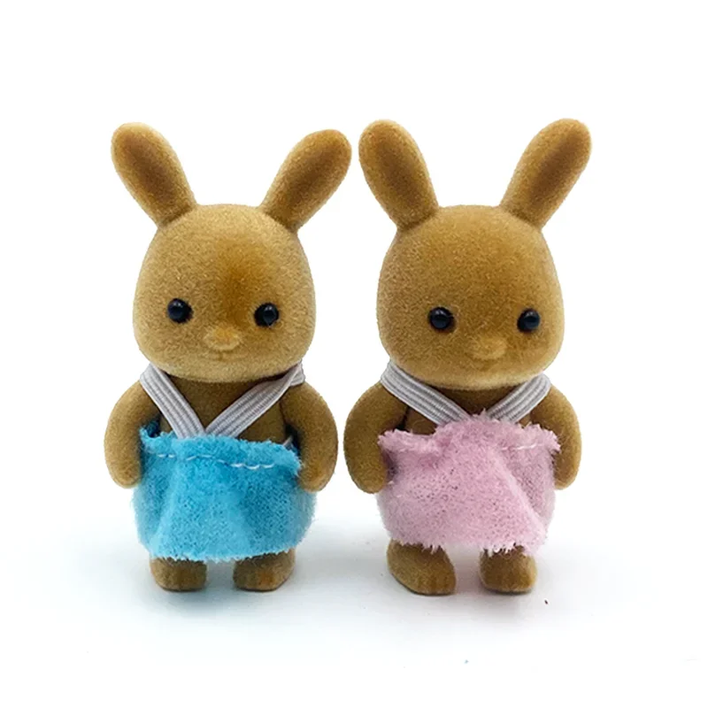 Maison de jouets 1:12, meubles et poupées miniatures pour famille forestière