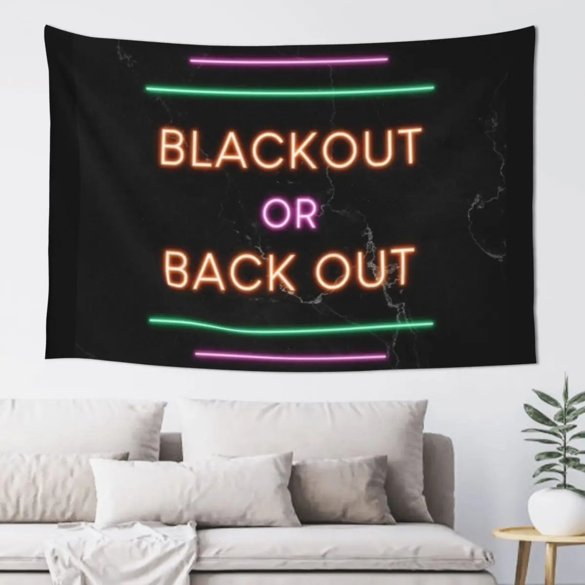 Blackout or Back Out Design Tapestry Luxury Living Room Decoration Decorative Wall Murals Nordic Home Decor Tapestry