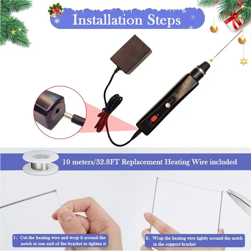 ABSJ-Multifunctional Foam Cutting Cutter Hot Knife Foam Soldering Iron Welding Ring Carving Tools EVA, EPS,US Plug
