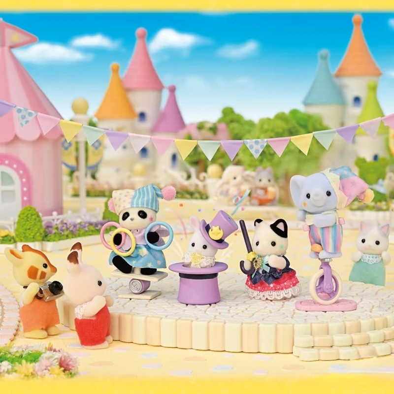 Sylvanian Families niewidomy brelok akcesoria figurki oryginalne zabawki dla dzieci dziewczyna 40. rocznica cyrk zabawki dla dzieci kuchnia