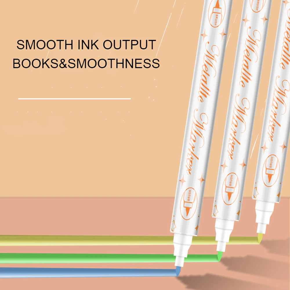 12-Color Set Art Markers – Soft & Hard Dual-Head | For Painting on Rock, Wood, Glass, etc. | Art Stationery&Back to School Gift.