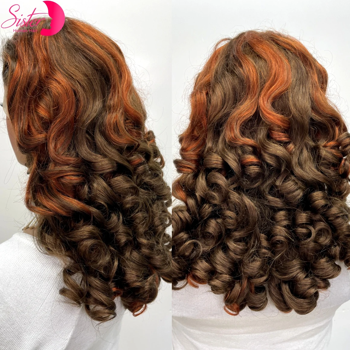 300 Density 4/350 Ginger Loose Wave Human Hair Wigs 12A Double Drawn 13x4 Lace Fumi Bouncy Curly Raw Hair Wigs 24inch for Women