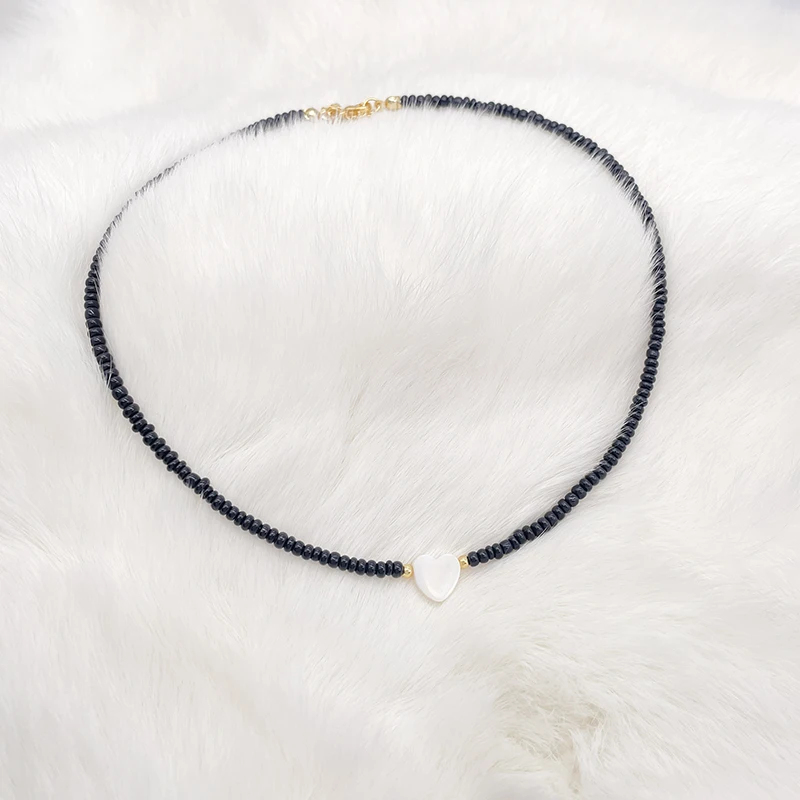 Newest Heart Shell Women Necklace For Holiday Beach Girl Choker Necklace Wholesale Jewelry Seed Beads Strand Neck Jewelry