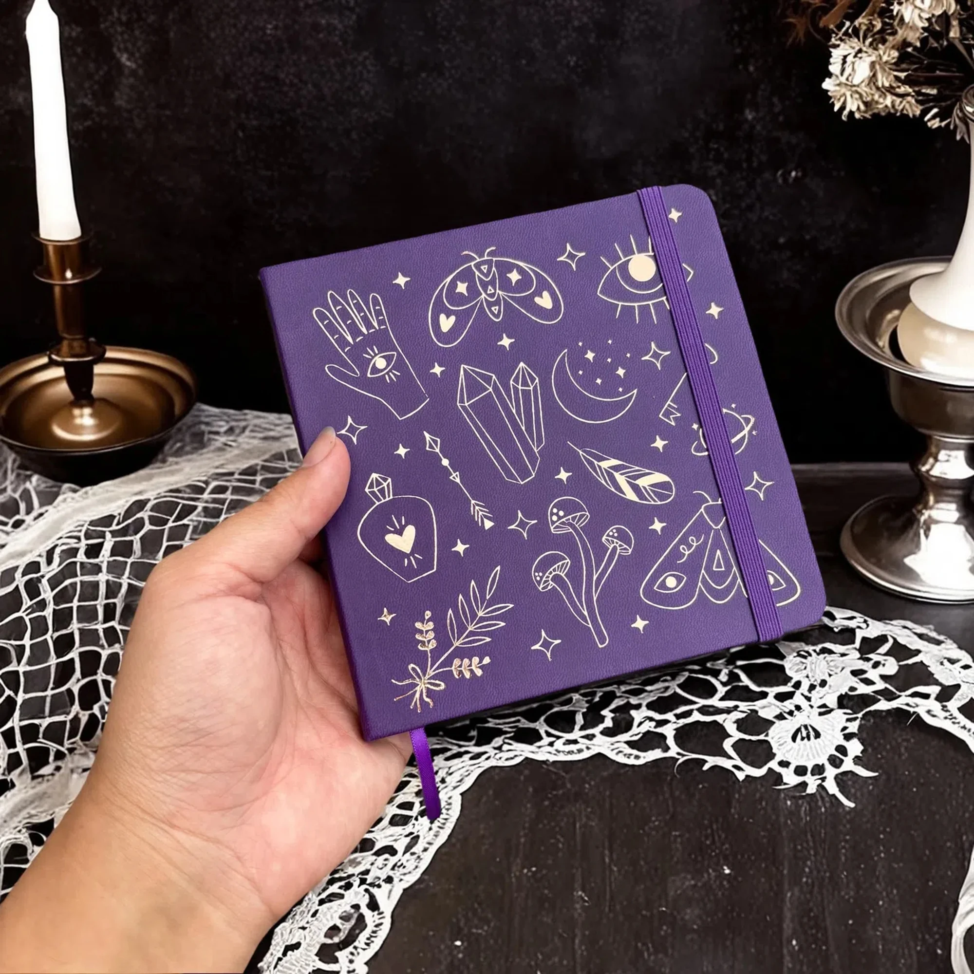 BUJO Dotted Journal – 5,5"x5,5" Quadrat | 180 g/m2 Bambuspapier | Für Bujo, Skizze und kreatives Journaling – Detail 5