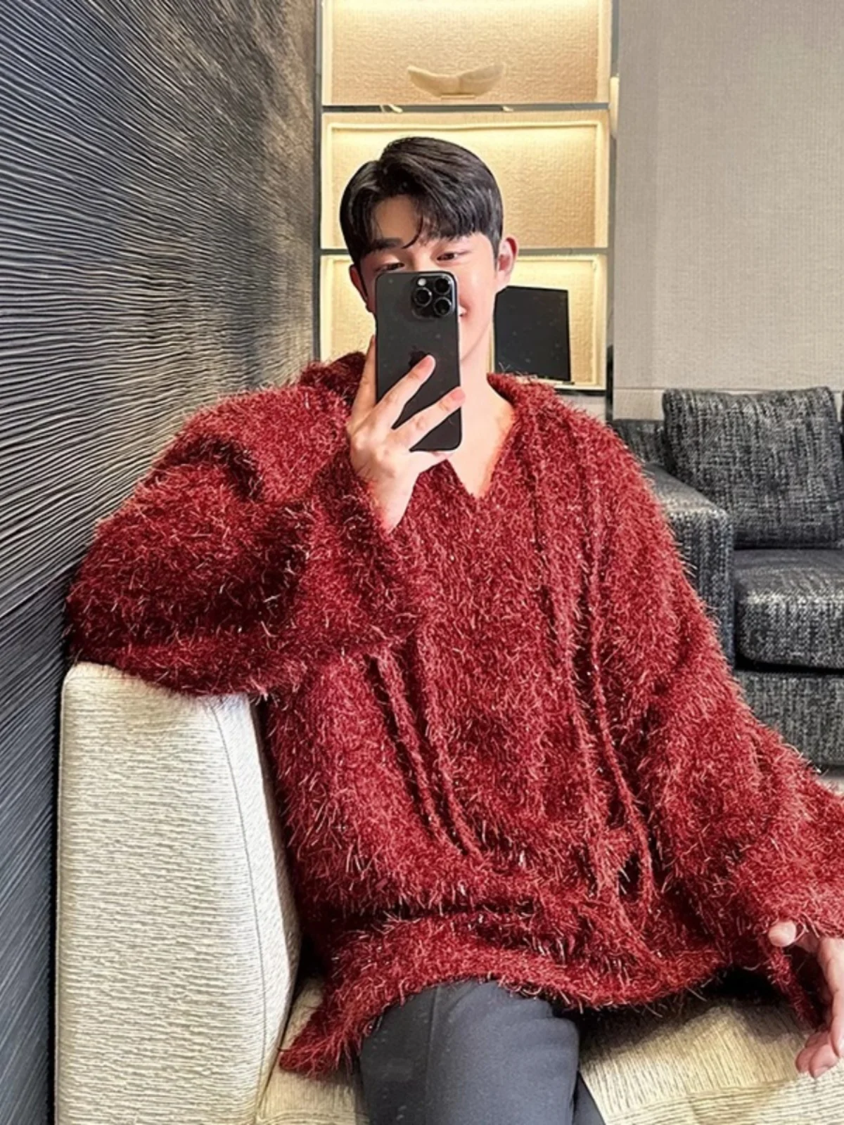 

Толстовка с капюшоном большого размера ex Bright iny Lazy Sle, меховая верхняя одежда, осенне-зимний дизайн, повседневная полиэфирная ткань