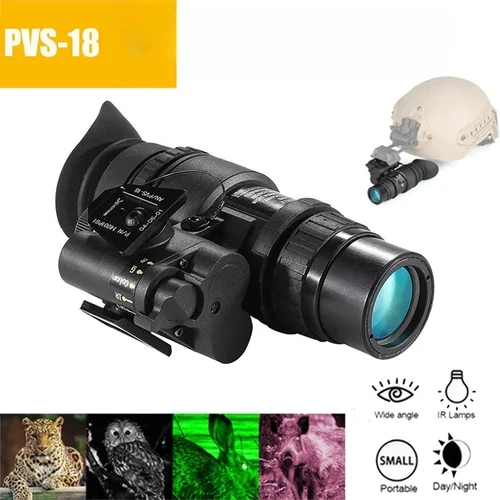 Cámaras de caza Casco monocular de visión nocturna montado en la cabeza para caza PVS-18 NVG Visión nocturna infrarroja