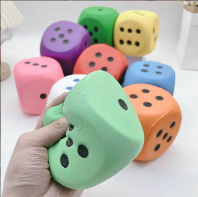 100mm Large Foam Dot Dices Six Sides Dices Kids Counting Toy Learning Aids for Class Board Game Classroom Math Teaching