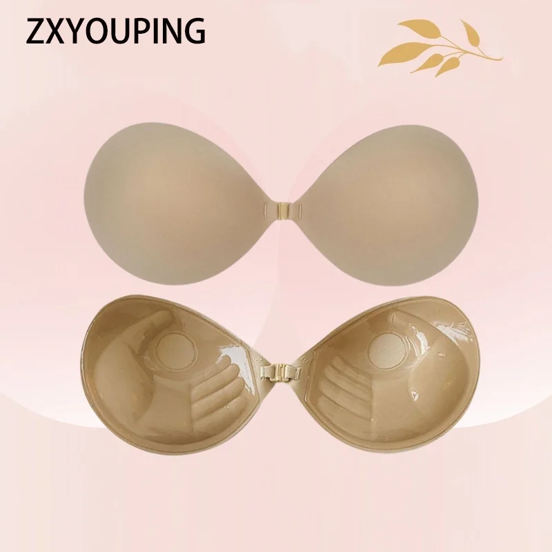 

Invisible Strapless Adhesive Silicone Bra , 3CM Thickened Push Up Breast Stickers Reusable Nipple Tape