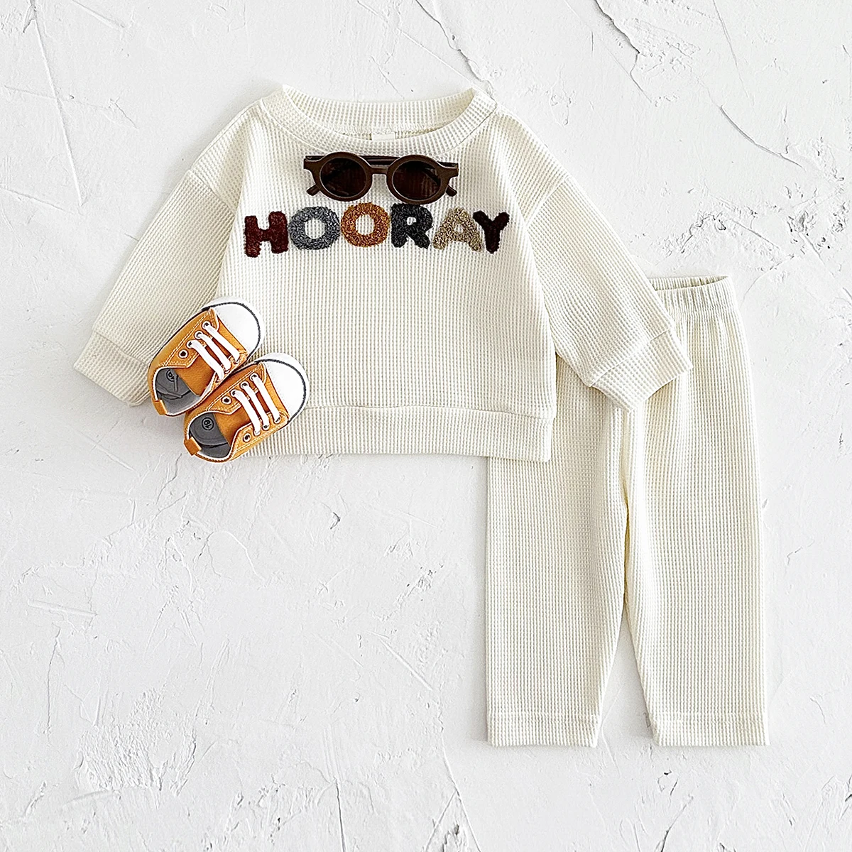 Ins Baby Set Boys Girls Spring Autumn Clothing Newborn Baby Sweatshirt + Pants Kids Suit Outfit Costume Sets Cotton 2Pcs