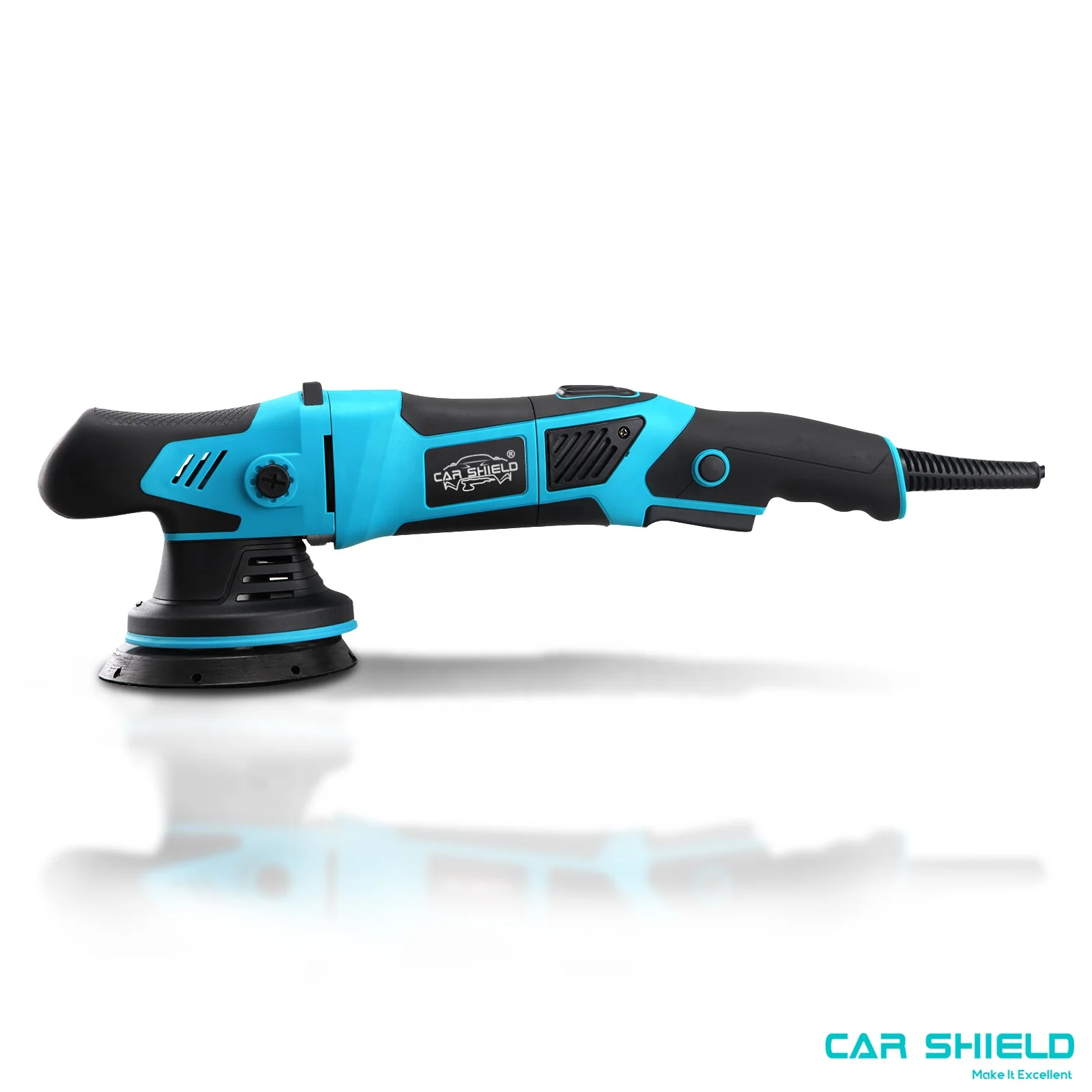 Car Shield 125mm 5 Inch 15mm Orbit Digital Car Buffer Polishing Machine Dual Action Polisher With Intelligent Screen Display