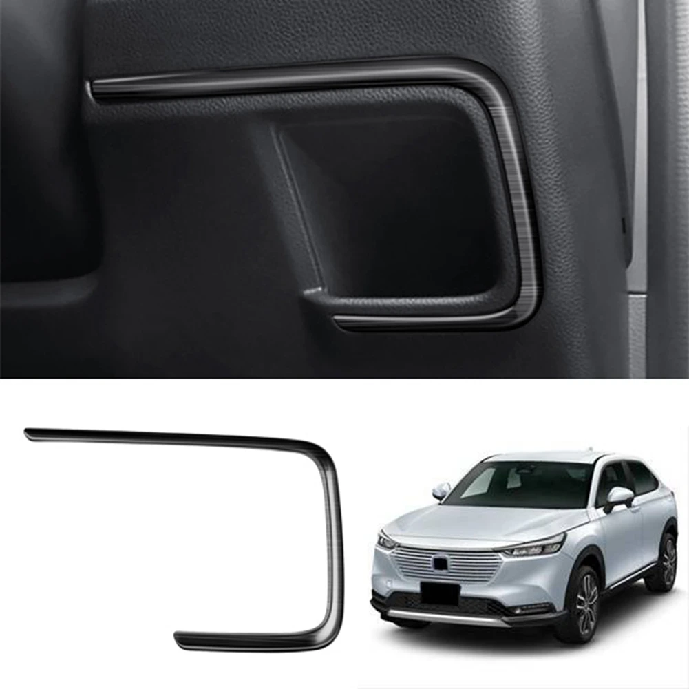 Car Driver Side Storage Box Cover Trim Strip for Honda HRV HR-V Vezel 2021 2022 RHD Interior Modification Black