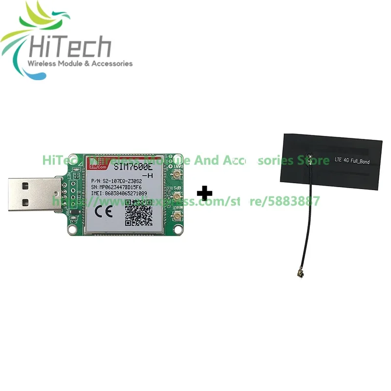 SIMCOM SIM7600E-H SIM7600E-H1C SIM7600E-L1C SIM7600G-H 4G LTE Cat4 USB Dongle,Micro SIM Card Slot , FPC Antenna U.FL connector