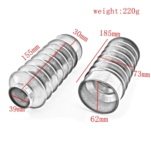 Imagen 2 del producto Cubierta de horquilla delantera para motocicleta, botas largas de goma para Harley Davidson Sportster XL883 XL1200 FXD, 2 piezas, 39mm